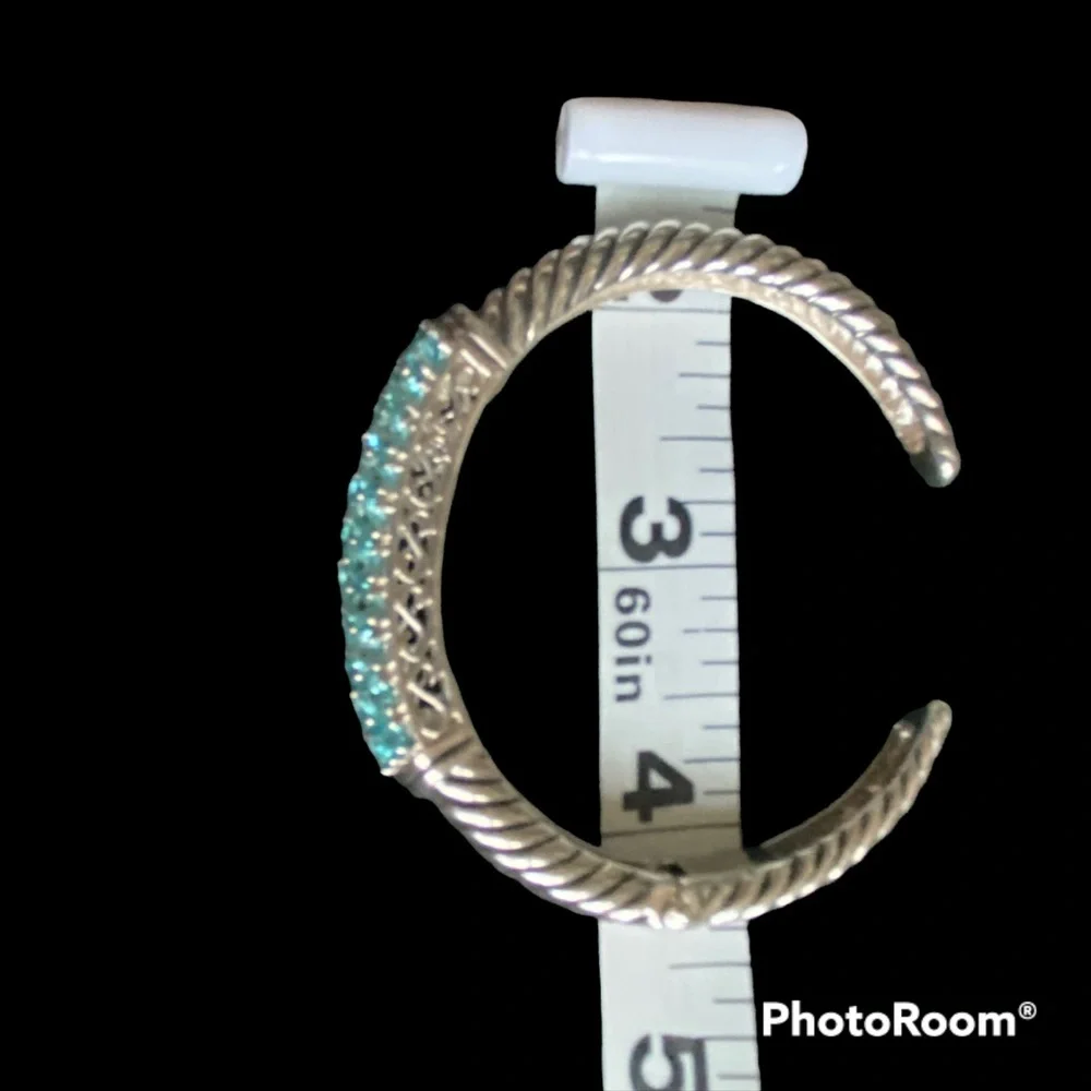QVC sterling silver Hinged cuff bracelet - Picture 4 of 7